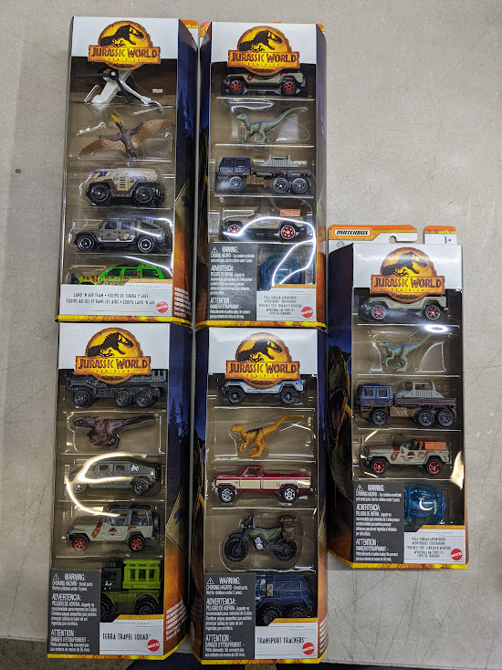 Matchbox Jurassic World Dominion 5-pack 5ct Case Assortment (FMX40-956N)