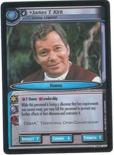 Star Trek 2nd Edition James T Kirk Living Legends 0D15 Foil Promo Card