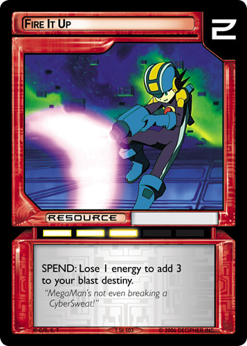 Mega Man TCG Fire It Up 1St 103 Foil